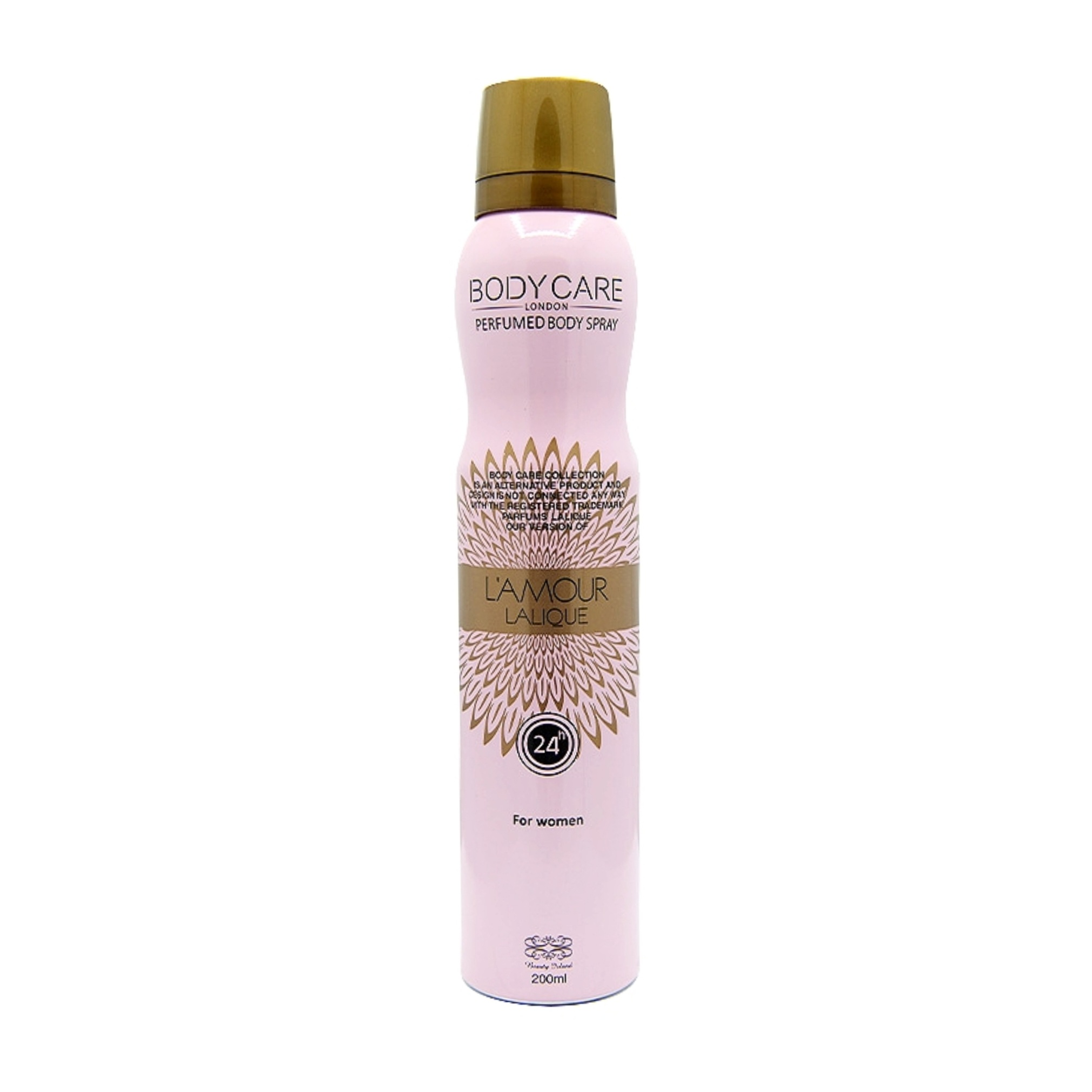 اسپری زنانه بادی کر BODY CARE مدل لالیک لامور LALIQUE LAMOUR حجم 200 میلی لیتر