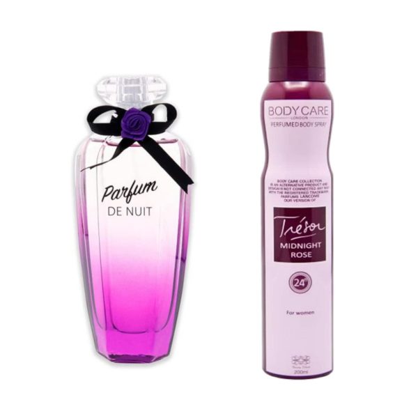 ست ادکلن نیو برند و اسپری بادی کر با رایحه میدنایت رز لنکوم LANCOME Midnight Rose
