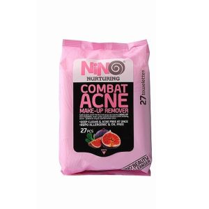 دستمال مرطوب آرایش پاک کن ضد آکنه COMBAT ACNE نینو 27 عددی