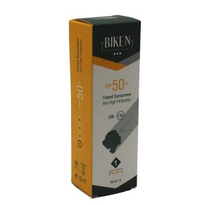 کرم ضد آفتاب رنگی SPF50 بیکن BIKEN شماره 1 مناسب پوست خشک حجم 50 میل