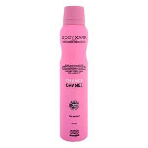 اسپری زنانه بادی کر BODY CARE مدل چنس چنل CHANCE CHANEL حجم 200 میلی لیتر