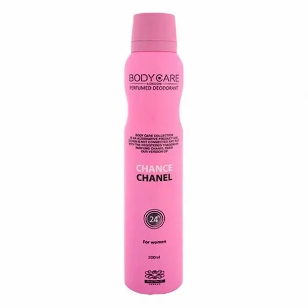 اسپری زنانه بادی کر BODY CARE مدل چنس چنل CHANCE CHANEL حجم 200 میلی لیتر