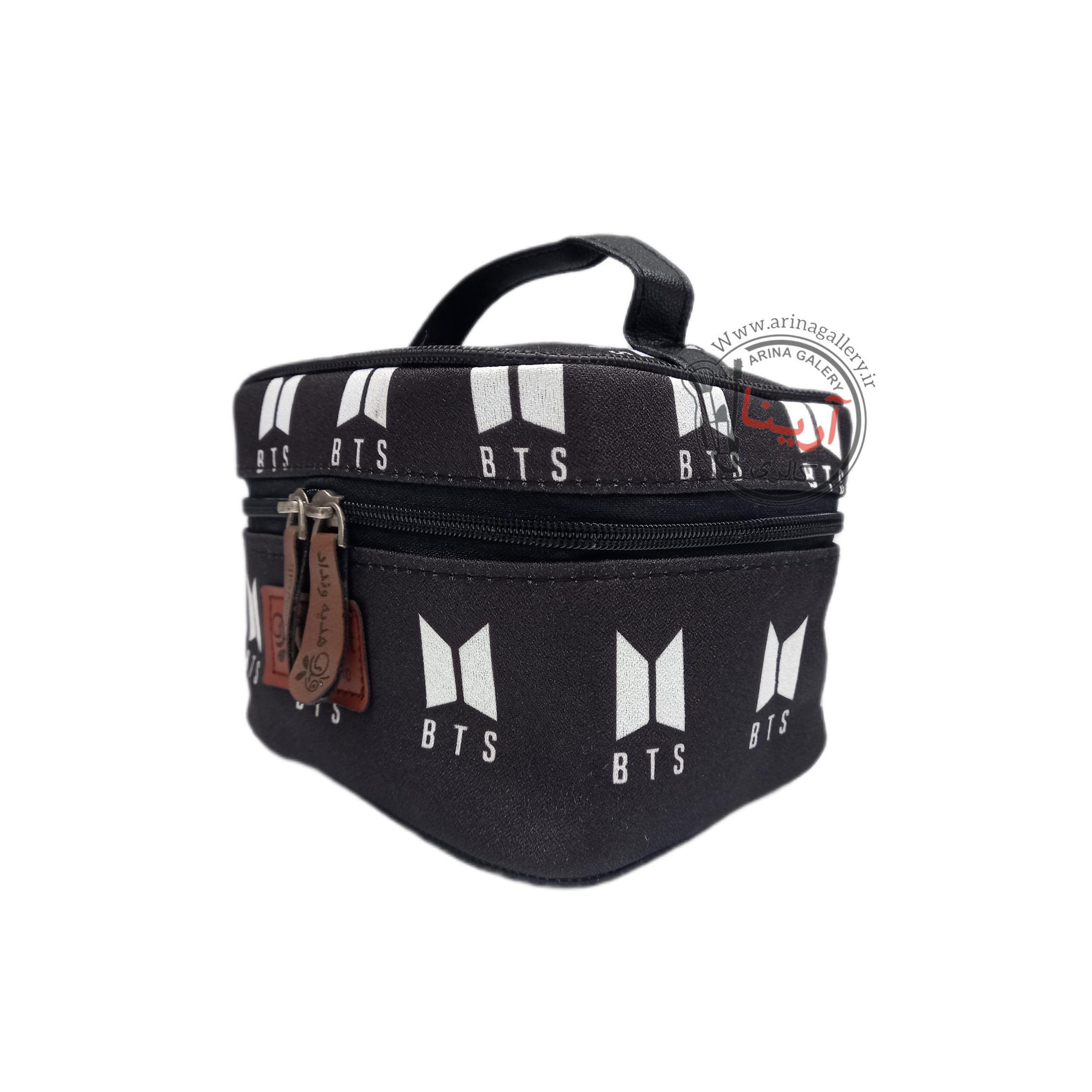 کیف لوازم آرایشی صندوقی وندی طرح بی تی اس BTS