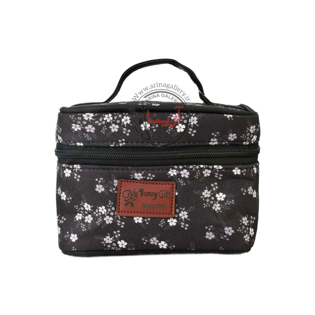 کیف لوازم آرایشی صندوقی وندی طرح گل B