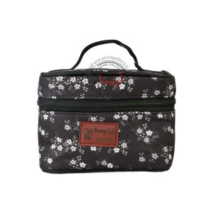 کیف لوازم آرایشی صندوقی وندی طرح گل B