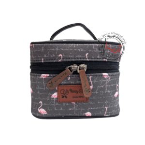 کیف لوازم آرایشی صندوقی وندی طرح فلامینگو