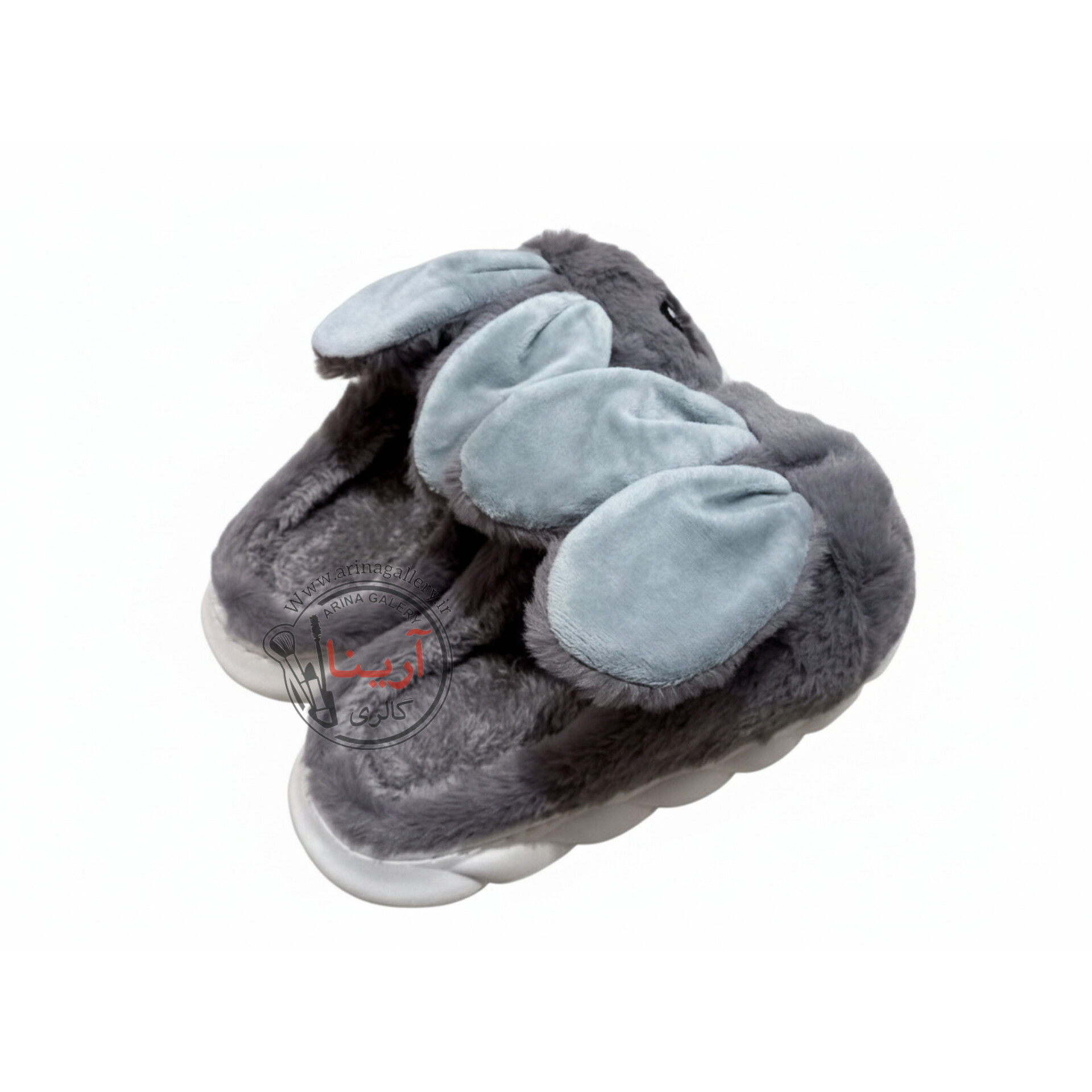 اسلیپر (دمپایی روفرشی) پولیشی خرگوش طوسی