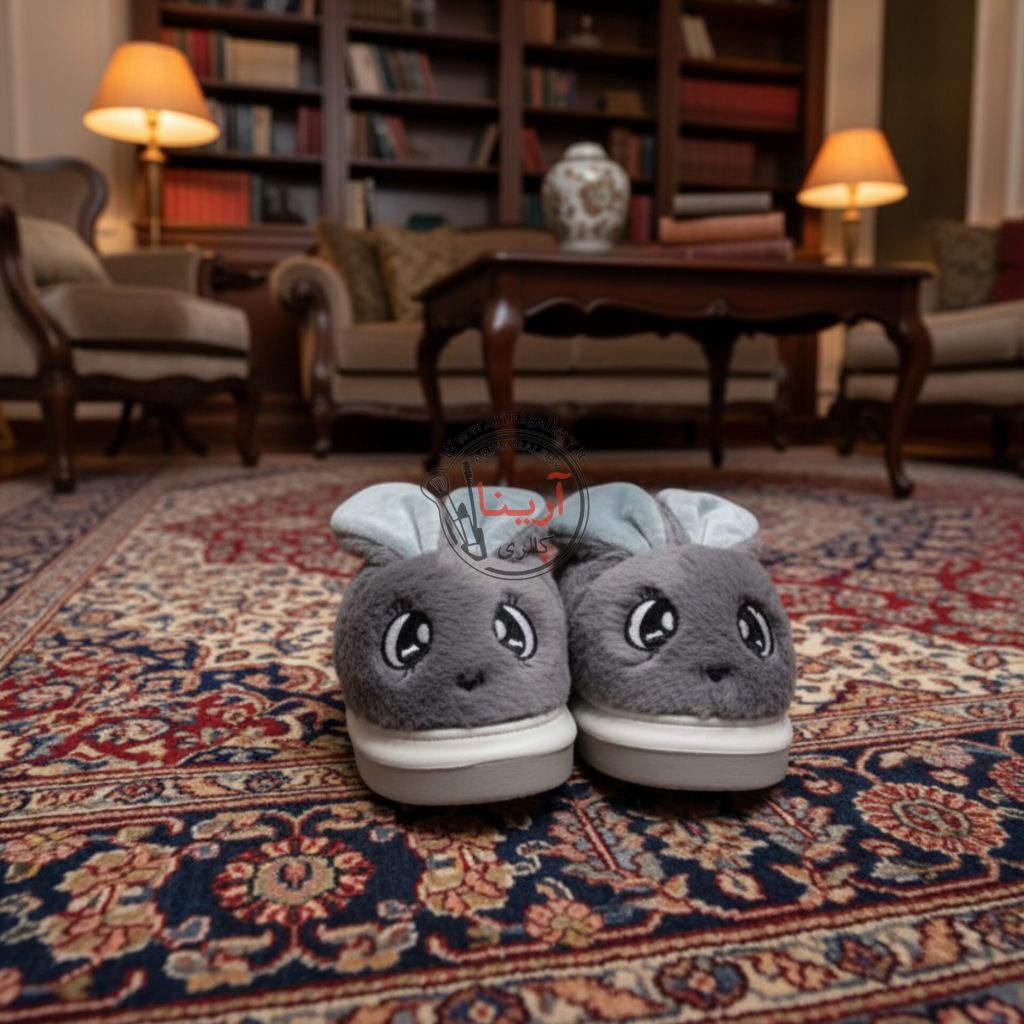 اسلیپر (دمپایی روفرشی) پولیشی خرگوش طوسی