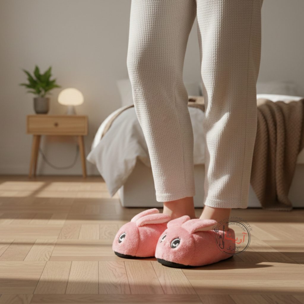 اسلیپر پاگنده پولیشی خرگوش صورتی فری سایز