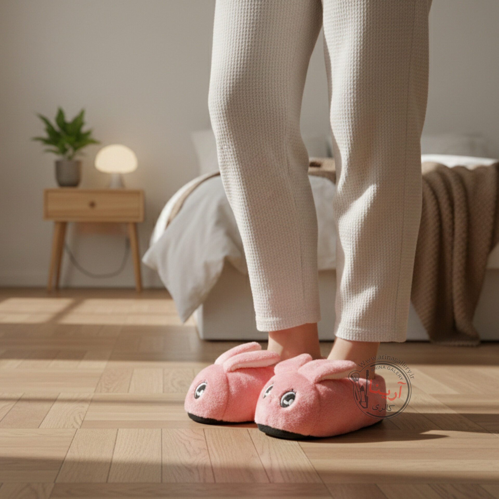 اسلیپر پاگنده پولیشی خرگوش صورتی فری سایز