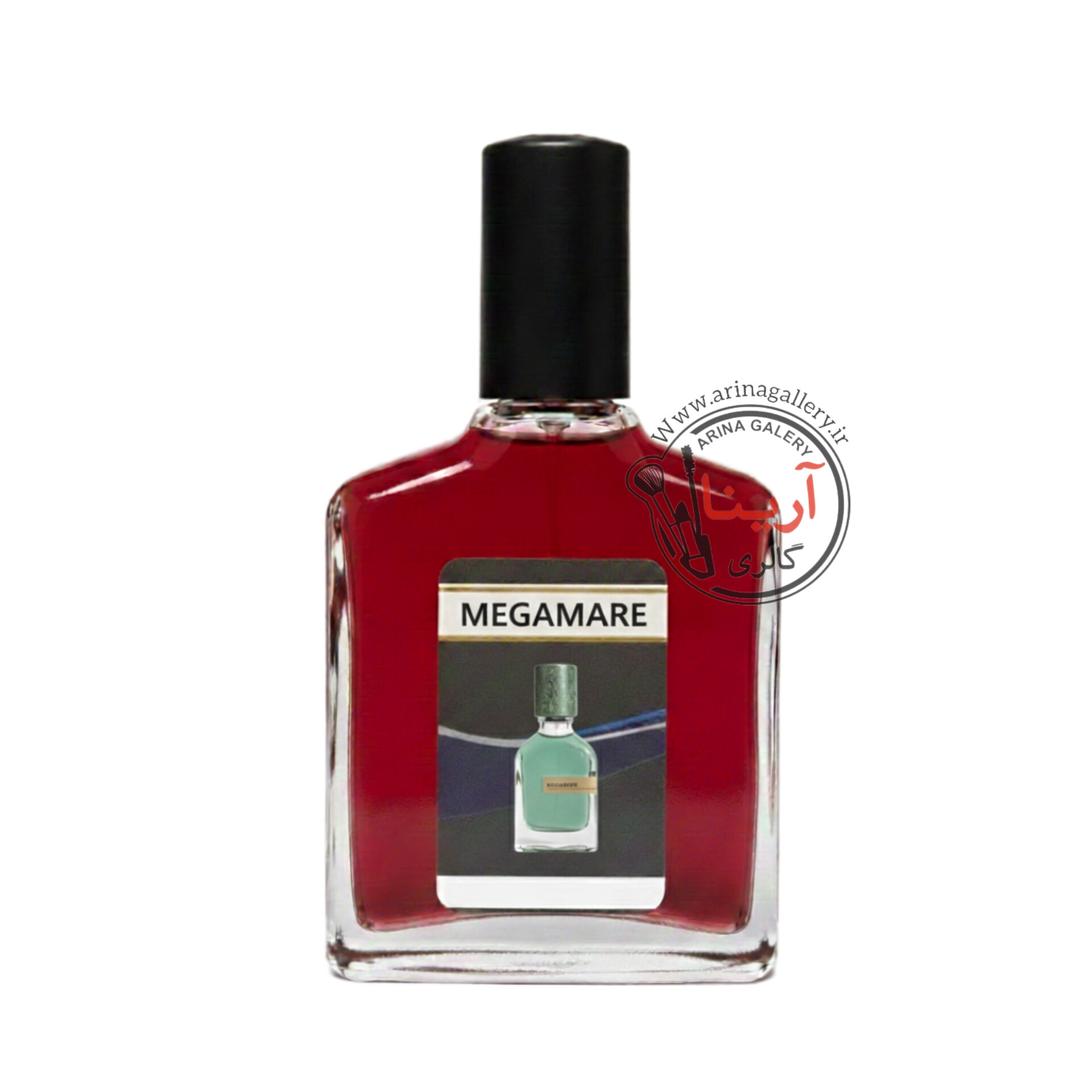 ادکلن کادویی 100 میل با نوشته و بارکد ساخت فرانسه رایحه مگاماره Megamare