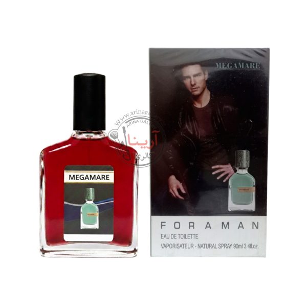 ادکلن کادویی 100 میل با نوشته و بارکد ساخت فرانسه رایحه مگاماره Megamare