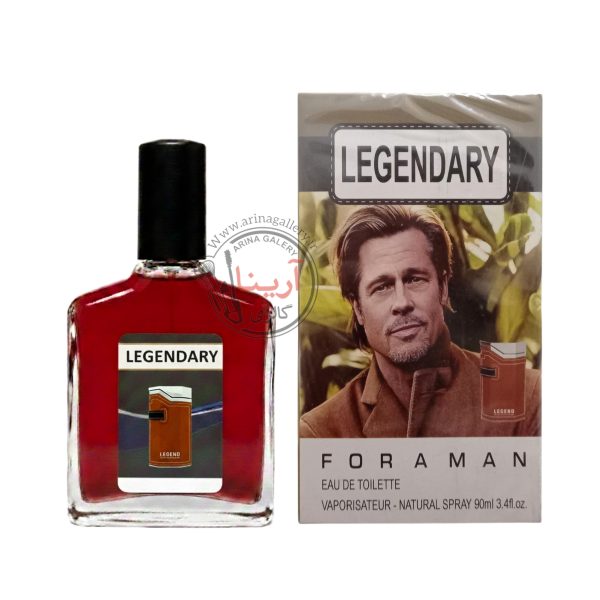 ادکلن 100 میل مردانه لجندری با نوشته و بارکد ساخت فرانسه رایحه لجند قهوه ای