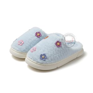 اسلیپر (دمپایی روفرشی) پولیشی گلدار آبی