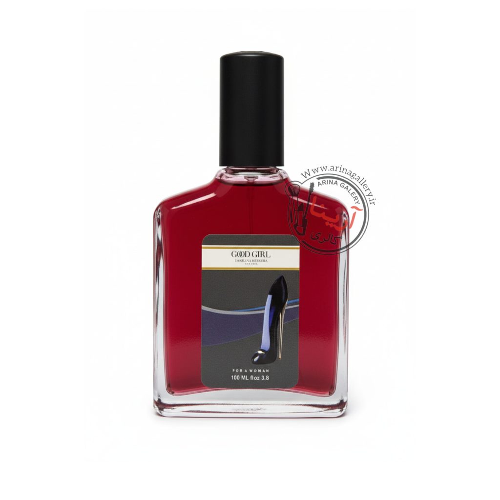 ادکلن زنانه 100 میل با نوشته و بارکد ساخت فرانسه رایحه گودگرل GOOD GIRL