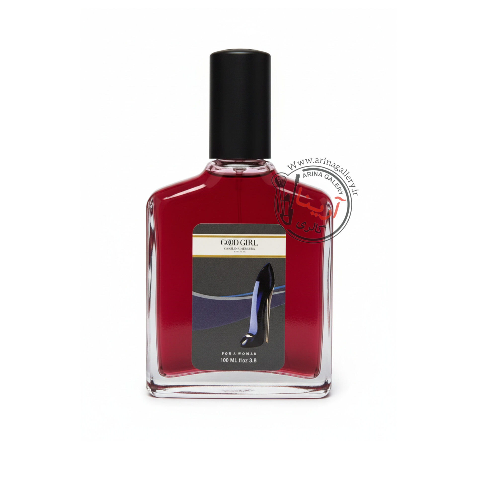 ادکلن زنانه 100 میل با نوشته و بارکد ساخت فرانسه رایحه گودگرل GOOD GIRL