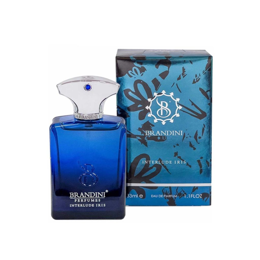 عطر جیبی INTERLUDE IRIS آمواج مردانه برندینی BRANDINI حجم 33 میلی لیتر