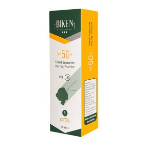 کرم ضد آفتاب رنگی SPF50 بیکن BIKEN شماره 1 مناسب پوست چرب حجم 50 میل
