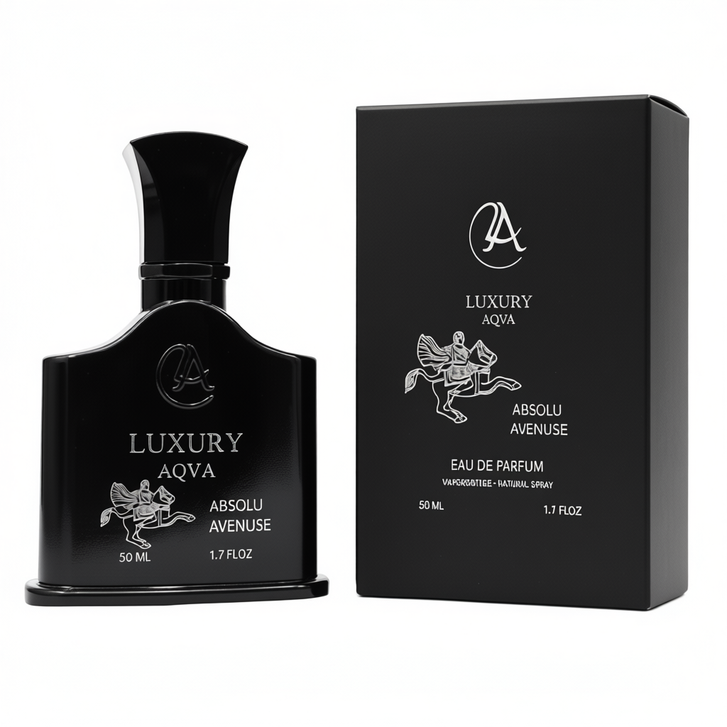 ادکلن مردانه لاکچری آکوا LUXURY AQVA مدل اونتوس ابسولو ABSOLU AVENUSE حجم 50 میلی لیتر