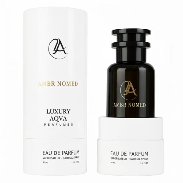 ادکلن لاکچری آکوا LUXURY AQVA مدل لویی ویتون آمبر نومد AMBR NOMED حجم 50 میلی لیتر