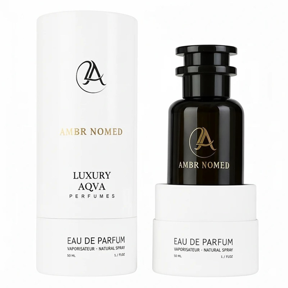 ادکلن لاکچری آکوا LUXURY AQVA مدل لویی ویتون آمبر نومد AMBR NOMED حجم 50 میلی لیتر