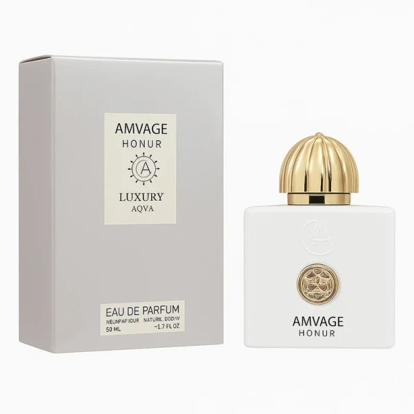 ادکلن زنانه لاکچری آکوا LUXURY AQVA مدل آمواج هانر AMVAGE HONUR حجم 50 میلی لیتر