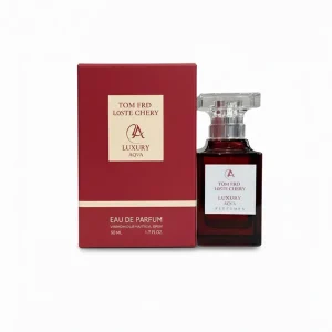 ادکلن مردانه لاکچری آکوا LUXURY AQVA مدل تام فورد لاست چری LOSTE CHERY حجم 50 میلی لیتر