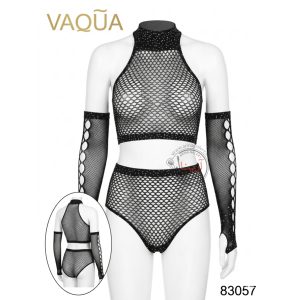 لباس خواب بادی زنانه فانتزی نگین دار برند واکوا VAQUA مدل 83057
